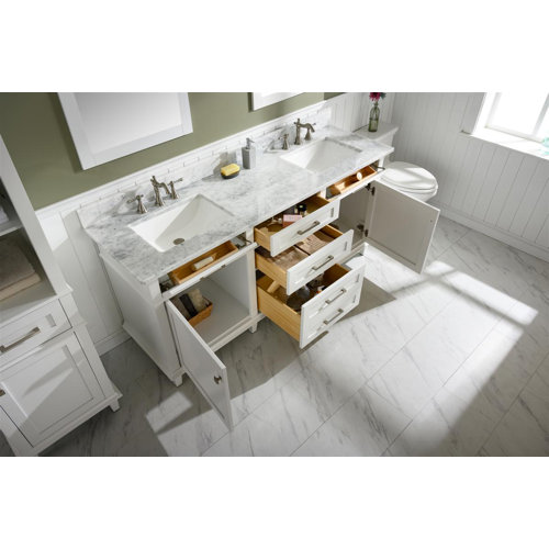 Beachcrest Home Danbury 72'' Freestanding Double Bathroom Vanity with Vanity Top & Reviews